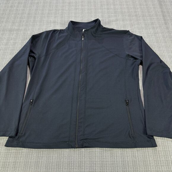 FootJoy Jacket Mens XL Black Lightweight Full Zip Outdoors Golf Nylon Stretch - Picture 1 of 11